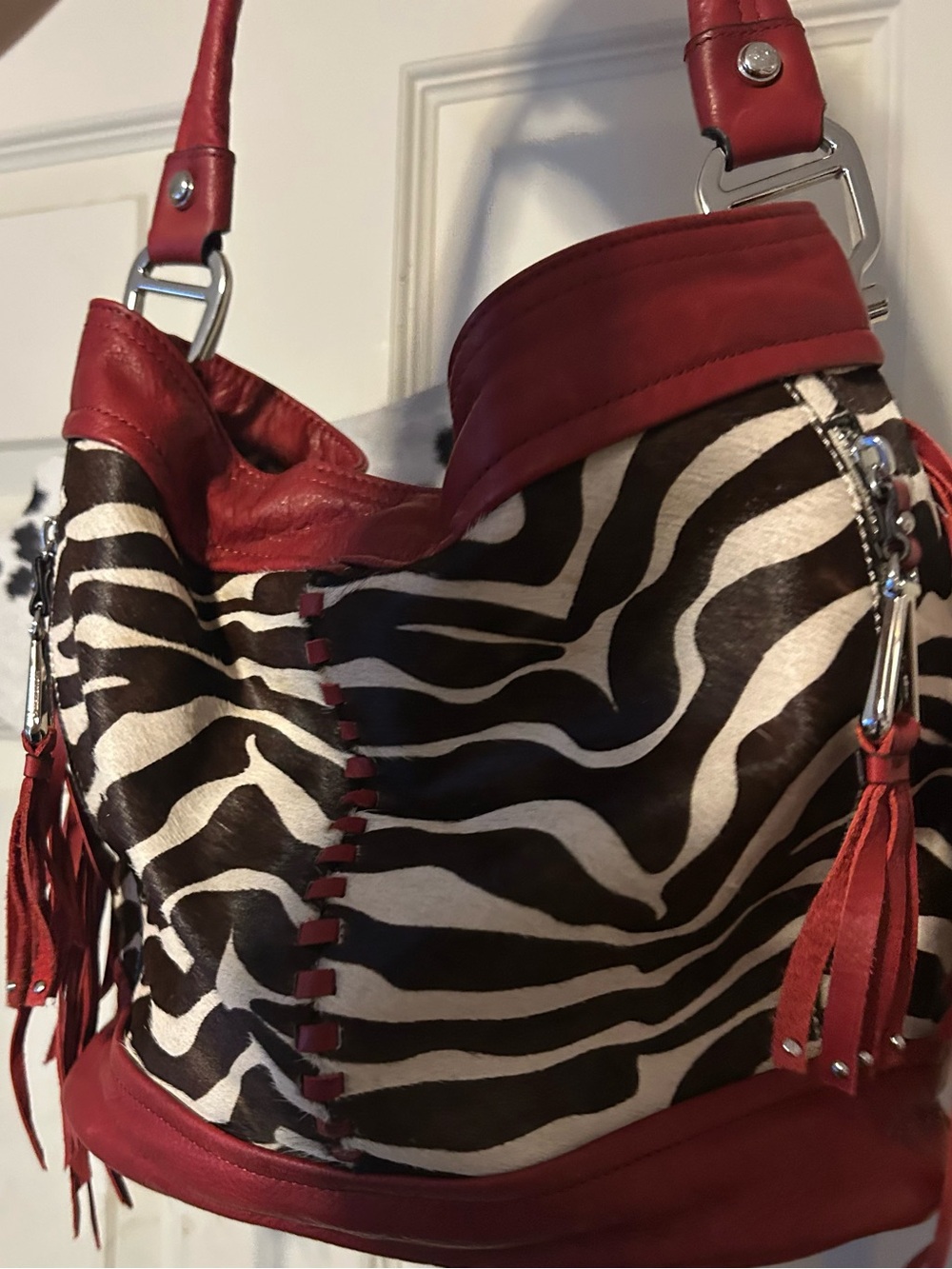 B. Markowsky, Zebra Print, Shoulder Bag